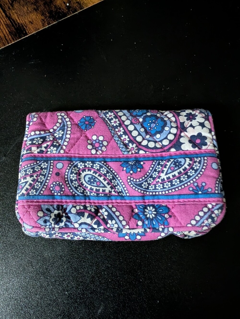 Vera Bradley Quilted Pink Paisley Women's Coin Purse